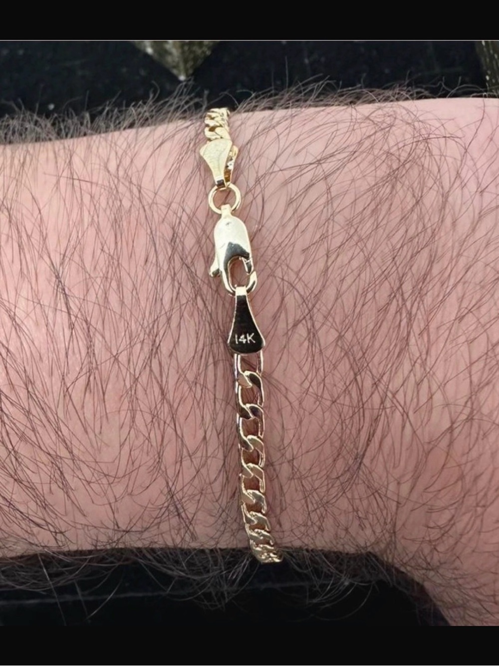 New 3mm Gold plated Cuban Link Bracelet